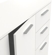 Sideboard >IZZY< in Matt weiß - 119,6x85,1x41,9cm (BxHxT)