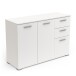 Sideboard >IZZY< in Matt weiß - 119,6x85,1x41,9cm (BxHxT)