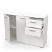 Sideboard >IZZY< in Matt weiß - 119,6x85,1x41,9cm (BxHxT)