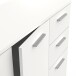 Sideboard >IZZY< in Matt weiß - 119,6x85,1x41,9cm (BxHxT)