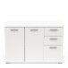 Sideboard >IZZY< in Matt weiß - 119,6x85,1x41,9cm (BxHxT)