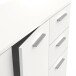 Sideboard >IZZY< in Matt weiß - 119,6x85,1x41,9cm (BxHxT)
