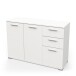Sideboard >IZZY< in Matt weiß - 119,6x85,1x41,9cm (BxHxT)