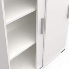 Kommode >IZZY< in Matt weiß - 79,9x104,2x35,5cm (BxHxT)