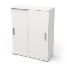 Kommode >IZZY< in Matt weiß - 79,9x104,2x35,5cm (BxHxT)