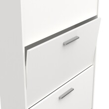 Schuhkipper >IZZY< in Matt weiß - 80,8x154,2x17,8cm (BxHxT)