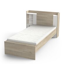 Stauraumbett >LIFE< in Kronberg Eiche - 226,9x90,5x124,5cm (BxHxT)