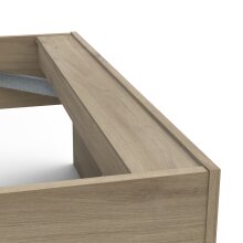 Stauraumbett >LIFE< in Kronberg Eiche - 226,9x90,5x124,5cm (BxHxT)