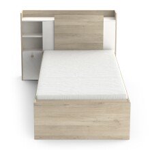 Stauraumbett >LIFE< in Kronberg Eiche - 226,9x90,5x124,5cm (BxHxT)