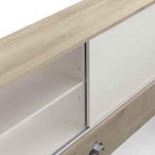 Stauraumbett >LIFE< in Kronberg Eiche - 229,4x87,7x119,2cm (BxHxT)