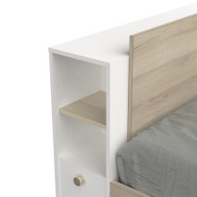 Stauraumbett >LIFE< in Kronberg Eiche - 229,4x87,7x119,2cm (BxHxT)