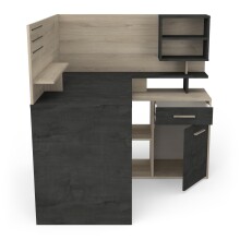 Eckschreibtisch >MALICIA< in Kronberg Eiche - 121,5x119,6x116,2cm (BxHxT)
