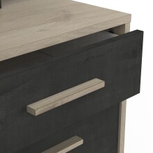 Eckschreibtisch >MALICIA< in Kronberg Eiche - 121,5x119,6x116,2cm (BxHxT)