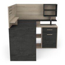 Eckschreibtisch >MALICIA< in Kronberg Eiche - 121,5x119,6x116,2cm (BxHxT)