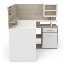 Eckschreibtisch >MALICIA< in Kronberg Eiche - 121,5x119,6x116,2cm (BxHxT)