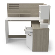 Eckschreibtisch >MALICIA< in Kronberg Eiche - 121,5x119,6x116,2cm (BxHxT)