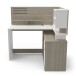 Eckschreibtisch >MALICIA< in Kronberg Eiche - 121,5x119,6x116,2cm (BxHxT)