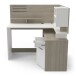 Eckschreibtisch >MALICIA< in Kronberg Eiche - 121,5x119,6x116,2cm (BxHxT)