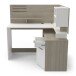 Eckschreibtisch >MALICIA< in Kronberg Eiche - 121,5x119,6x116,2cm (BxHxT)