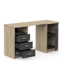 Schreibtisch >MAO< in Eiche royal - 132,2x73,9x48,4cm (BxHxT)