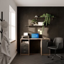 Schreibtisch >MAO< in Eiche royal - 132,2x73,9x48,4cm (BxHxT)