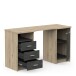 Schreibtisch >MAO< in Eiche royal - 132,2x73,9x48,4cm (BxHxT)