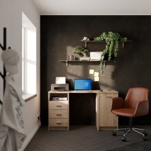 Schreibtisch >MAO< in Eiche royal - 132,2x73,9x48,4cm (BxHxT)