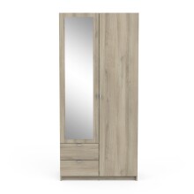 Drehtürenschrank >MELLIE2< in Kronberg Eiche - 88,9x191,5x51,4cm (BxHxT)