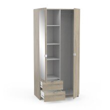 Drehtürenschrank >MELLIE2< in Kronberg Eiche - 88,9x191,5x51,4cm (BxHxT)