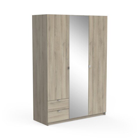Drehtürenschrank >MELLIE2< in Kronberg Eiche - 133,5x191,5x51,4cm (BxHxT)