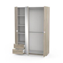 Drehtürenschrank >MELLIE2< in Kronberg Eiche - 133,5x191,5x51,4cm (BxHxT)