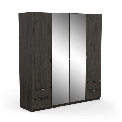 Drehtürenschrank >MELLIE2< in Eiche Waterford - 178,1x191,5x51,4cm (BxHxT)