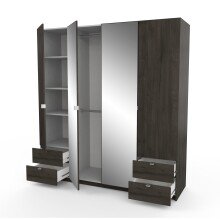 Drehtürenschrank >MELLIE2< in Eiche Waterford - 178,1x191,5x51,4cm (BxHxT)