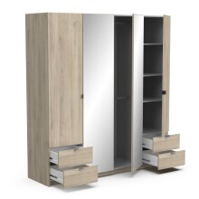 Kleiderschrank >MELLIE2< in Kronberg Eiche - 178,1x191,5x51,4cm (BxHxT)