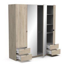 Kleiderschrank >MELLIE2< in Kronberg Eiche - 178,1x191,5x51,4cm (BxHxT)