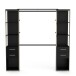 Kleiderschrank >MOON< in schwarz matt - 210x204,4x41,5cm (BxHxT)
