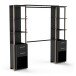 Kleiderschrank >MOON< in schwarz matt - 210x204,4x41,5cm (BxHxT)