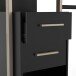 Kleiderschrank >MOON< in schwarz matt - 210x204,4x41,5cm (BxHxT)