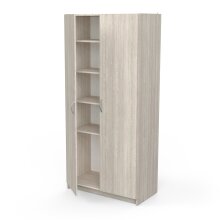 Mehrzweckschrank >MULTIFONC< in Shannon Eiche - 79,7x169,5x41,4cm (BxHxT)