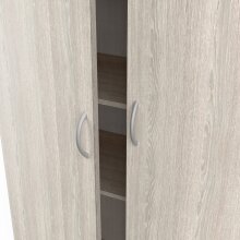 Mehrzweckschrank >MULTIFONC< in Shannon Eiche - 79,7x169,5x41,4cm (BxHxT)