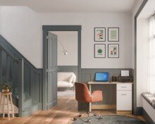 Schreibtisch >OSIRIS< in Kronberg Eiche - 108,4x75x44,8cm (BxHxT)