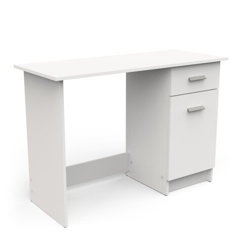 Schreibtisch >OSIRIS< in Matt weiß - 108,4x75x44,8cm (BxHxT)