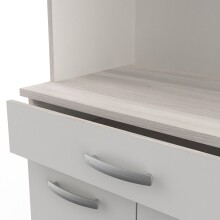 Küchenbuffet >PASTA< in Matt weiß - 101x185,3x42,3cm (BxHxT)