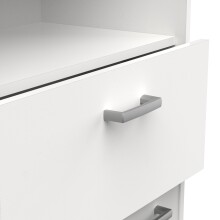 Mehrzweckschrank >CORALIE 3< in Matt weiß - 83,4x184,9x32,8cm (BxHxT)