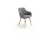 Polsterstuhl >JACKSON< Drehfunktion 180°, in anthrazit, Capulet - 57x84x57cm (BxHxT)