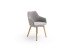 Polsterstuhl >JACKSON< Drehfunktion 180°, in cappuccino, Capulet - 57x84x57cm (BxHxT)