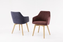 Polsterstuhl >JACKSON< Drehfunktion 180°, in nachtblau, Capulet - 57x84x57cm (BxHxT)