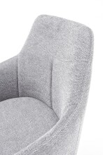 Polsterstuhl >JACKSON< Drehfunktion 180°, in lichtgrau, Capulet - 57x84x57cm (BxHxT)