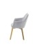 Polsterstuhl >JACKSON< Drehfunktion 180°, in lichtgrau, Capulet - 57x84x57cm (BxHxT)