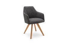 Polsterstuhl >REDDING< in anthrazit - 57x85x62 (BxHxT)